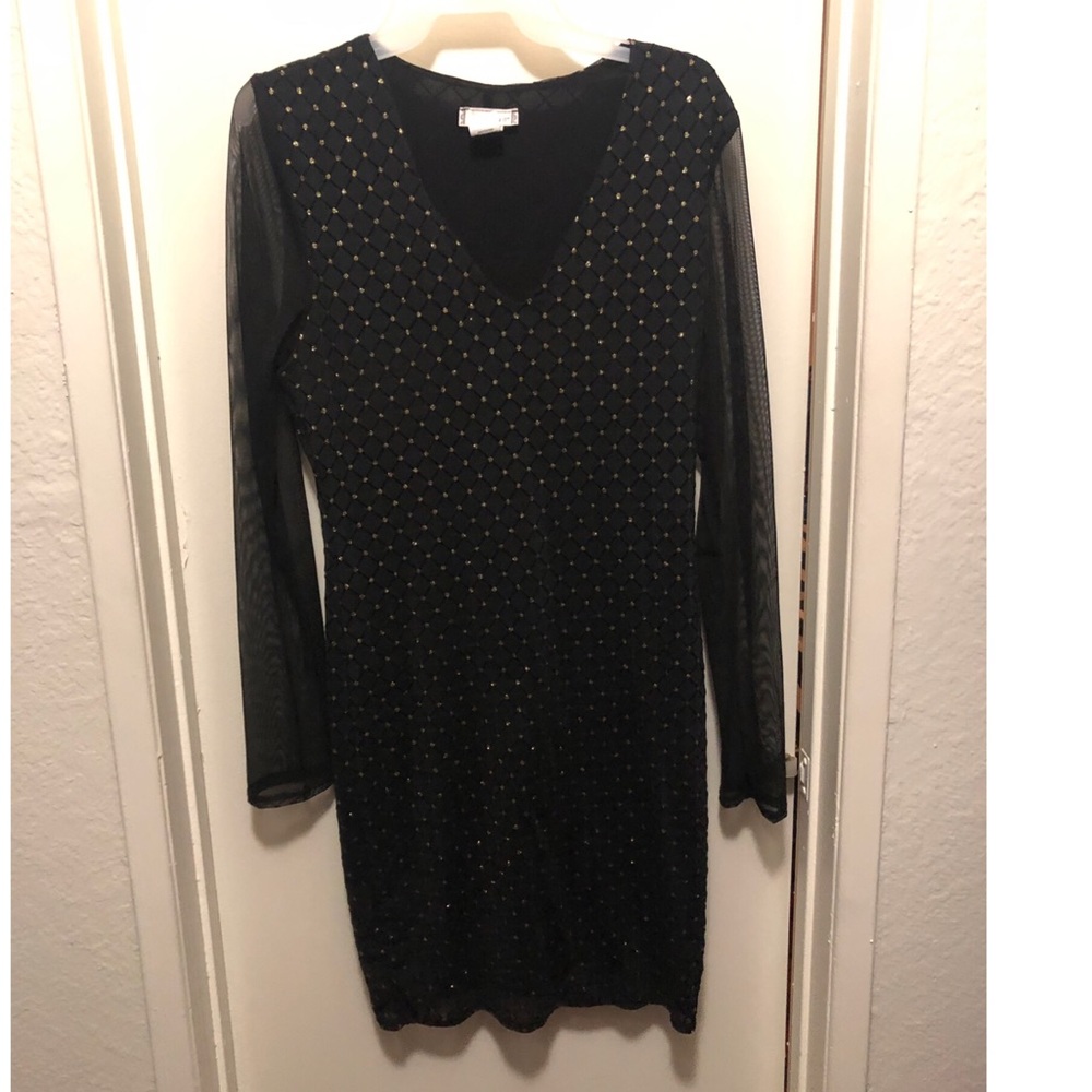 Black & Gold Party Dress